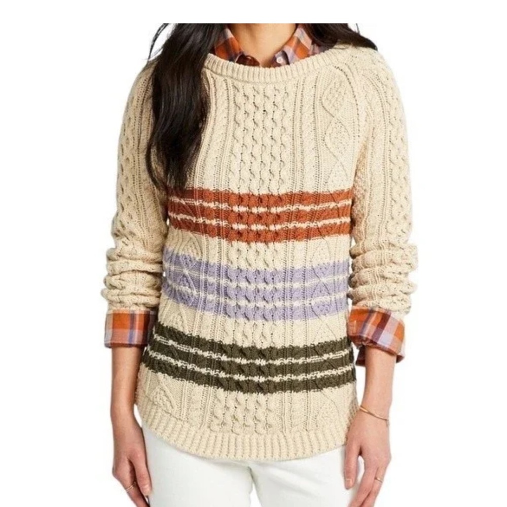 LL Bean Fisherman Tunic Sweater Small‎